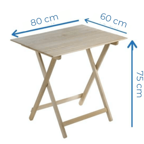 Tavolo pieghevole in legno di faggio – Shabby – Mottinox